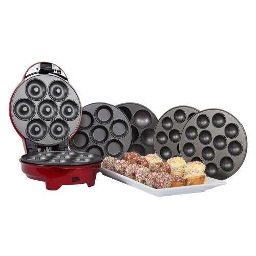 1950s Style Retro Diner 3 in 1 Sweet Snack Maker in Metallic Red - Cup Cakes, Muffins