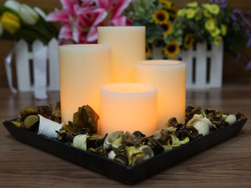 Flameless Real NORMAL WAX Candle Set