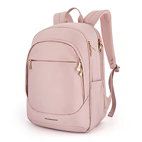 LIGHT FLIGHT Women Backpacks Laptop Backpack for Women 15.6 inches Computer Bags for Work Travel College, Gifts for Women,Pink